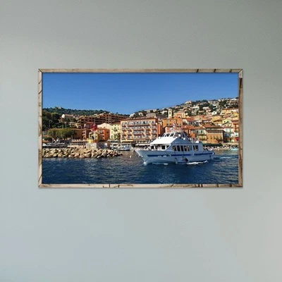Гавань Вильфранш, Франция — красочная настенная фотопечать средиземноморского побережья - Изображение 1 из 4
