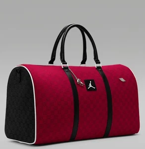 Nuevo Auténtico Jordan Lujo Bolsa de Lona Equipaje Viaje Vacaciones 40l Cadena Rojo BL - Imagen 1 de 5