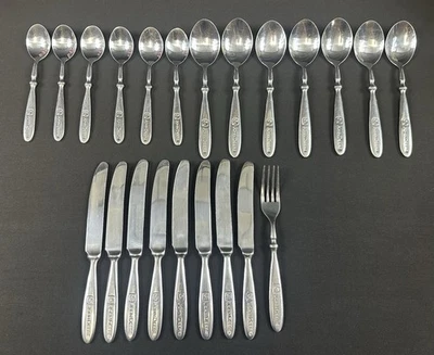 RARO 22 Piezas Servicio Gibson JOHN DEERE Cubiertos de Acero Inoxidable Resistente Cubiertos Foto 1 de 4