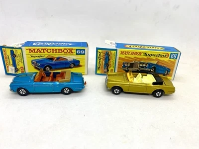 2 Matchbox Superfast 69 Rolls-Royce Silver Shadow, dorado base de carbón RARO - azul Foto 1 de 4