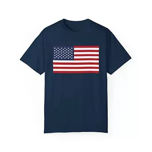American Flag Shirt Patriotic Stars & Stripes, Front/Back USA Tee for Women Men - Picture 1 of 9