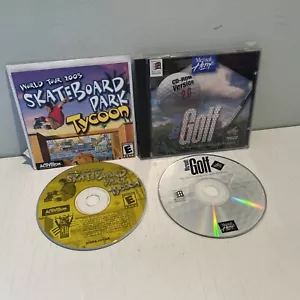 Preowned Microsoft Golf Version 2.0 PC Game CD ROM + 2003 Skateboard Park Tycoon - Picture 1 of 9