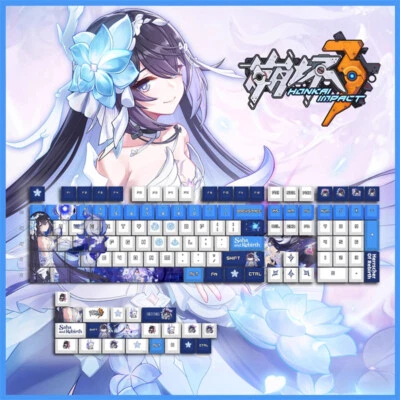 Honkai Impact 3 Seele Vollerei Mechanical Keyboard PBT Keycaps Game Keyboards  - Image 1 of 4