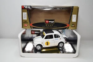 B37 BBURAGO BURAGO 1:16 3334 FIAT 500 ABARTH 1965 DONATI WHITE MIB - Picture 1 of 18