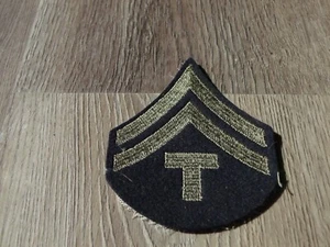 VINTAGE TWO STRIPES T PATCH 4 INCH TALL - Picture 1 of 2