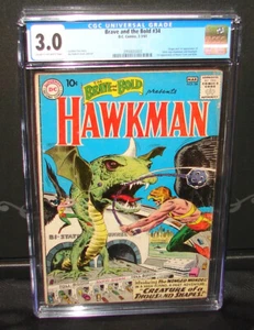 BRAVE AND THE BOLD #34 3.0 CGC 1st App. HAWKMAN & HAWKGIRL! Superman: Legacy - Foto 1 di 3