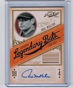 2012 Panini Prime Cuts Paul Molitor Legendary Bats Auto #'ed 04/49 Jersey # - Picture 1 of 1