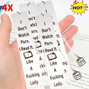 ~Funny Bookmarks Gifts I Don't Watch Por n. I Read it Lady Bookmark a NEW ~UK.4X - Imagen 1 de 10