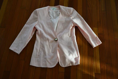 Blazer Chaqueta Retro Worthington Essentials Talla M Rosa Pálido Trabajo Carrera Foto 1 de 4