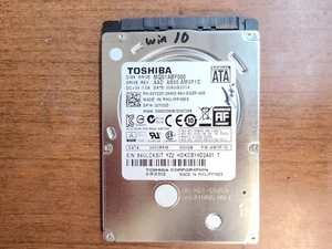 TOSHIBA 500GB 5400RPM HDD HARD DISK DRIVE W/ WINDOWS 10 MQ01ABF050 HDKCB16D2A01 - Picture 1 of 2