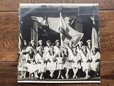 Red Cross Nurses & Little Girl 1942 Group & Flags Original Vintage Photo
