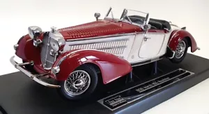 Sun Star scala 1/18 pressofuso 2406 - 1939 Horch 855 Roadster - rosso/bianco - Foto 1 di 5
