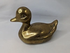 Messing Ente Figur 3,5 cm groß - Bild 1 von 7