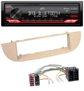 JVC Bluetooth USB DAB MP3 Autoradio für Fiat 500 ab 2007 perlgrau beige - Bild 1 von 7