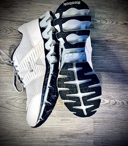 Men's Reebok H-Strap Running Shoes US 12.5 White/Gray/Black - Picture 1 of 7