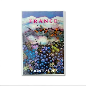 France Rhone Alpes Vintage Travel Poster by Georges Mathieu - Picture 1 of 11