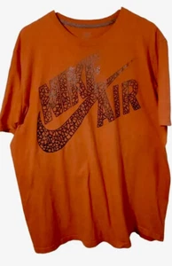 Vintage Nike Big Spell Out T-Shirt Herren Gr. XL Orange Schwarz Swoosh Print - Bild 1 von 11