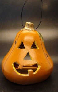 Halloween Cabeza puntiaguda Jack-O-Linterna Vela/Soporte de Luz de Té Araña Pintada - Imagen 1 de 12