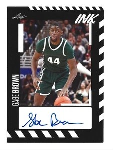 Gabe Brown AUTOGRAPH RC Michigan State Spartans 2023-24 Leaf Ink AUTO Basketball - Picture 1 of 2