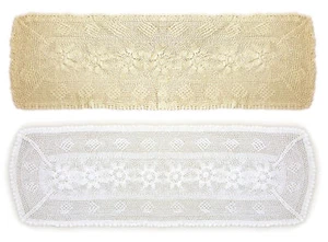 Traditional Floral Crochet Table Runner Cotton Dining Linen Tableware 16" x 45" - Picture 1 of 5