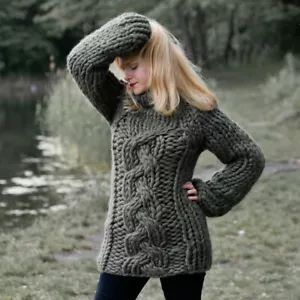 MERINOPULLI Rollkragen Wollpullover Strickpullover, Strickpulli WOLLFETISH - Bild 1 von 7