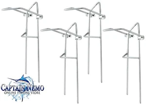 MARINE 4 X FISHING ROD BANK STICK FOLDING FISHING ROD HOLDER GROUND STAKE PP200 - Picture 1 of 6