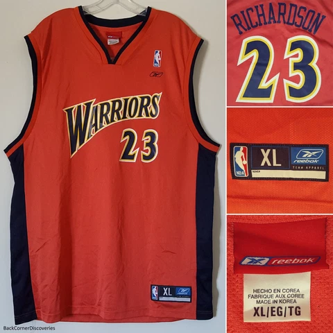 Reebok Team Apparel Jason Richardson #23 Golden State Warriors Orange XL Jersey Cover