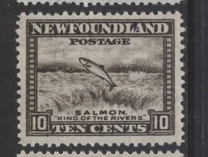NEUFUNDLAND 260v NSSC 243IV 1941 10c LEAPING SALMON P12,8x12,5 MNH CV$125 - Bild 1 von 5