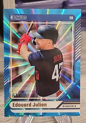 Edouard Julien 2024 Donruss Carolina Blue Laser /249 #39 Minnesota Twins - Image 1 of 3