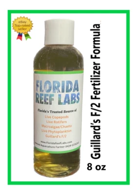 Concentrated Guillard's f/2 Fertilizer - 8oz - Florida Reef Labs® Formula