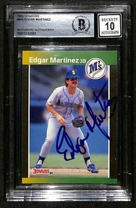 Edgar Martinez 1989 Donruss #645 Signed Card Auto Grade 10 BECKETT Encapsulated - Picture 1 of 3
