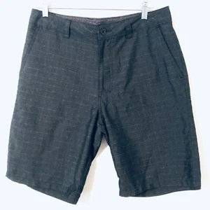 O'Neill Mens Dark Gray Check Chino Shorts Size 34 10" Inseam - Picture 1 of 5