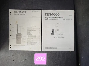 KENWOOD TH-22A / TH-22AT / TH-22E FM Transceiver Service Manual - Picture 1 of 2
