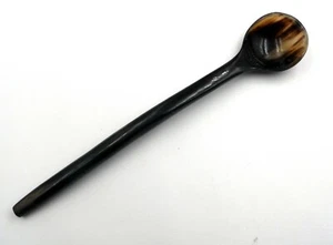 Cuchara de cuerno orgánica cuchara de babilonia cuchara de mermelada de cuerno de cebú Madagascar 23 cm - Imagen 1 de 4