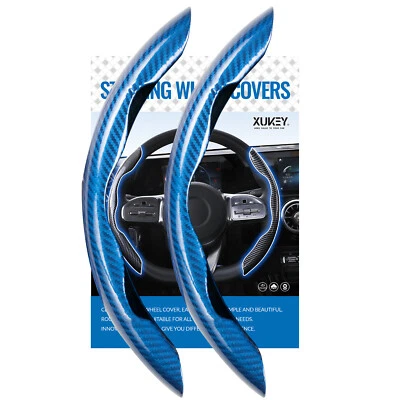 Paar Lenkrad Booster Abdeckung Lenkradbezug Lenkradhülle Kohlefaser Auto 38cm. - Bild 1 von 4