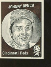 1983 O'Connell & Son Ink Baseball Greats Johnny Bench