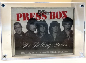 ROLLING STONES 1978 PRESS BOX Backstage Pass Folsom Field, Boulder - Picture 1 of 3