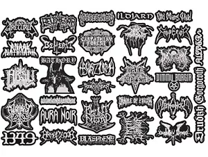 BLACK METAL full EMBROIDERY Shaped 10pcs/Lot Random Mix Sew-On Patches - Picture 1 of 3