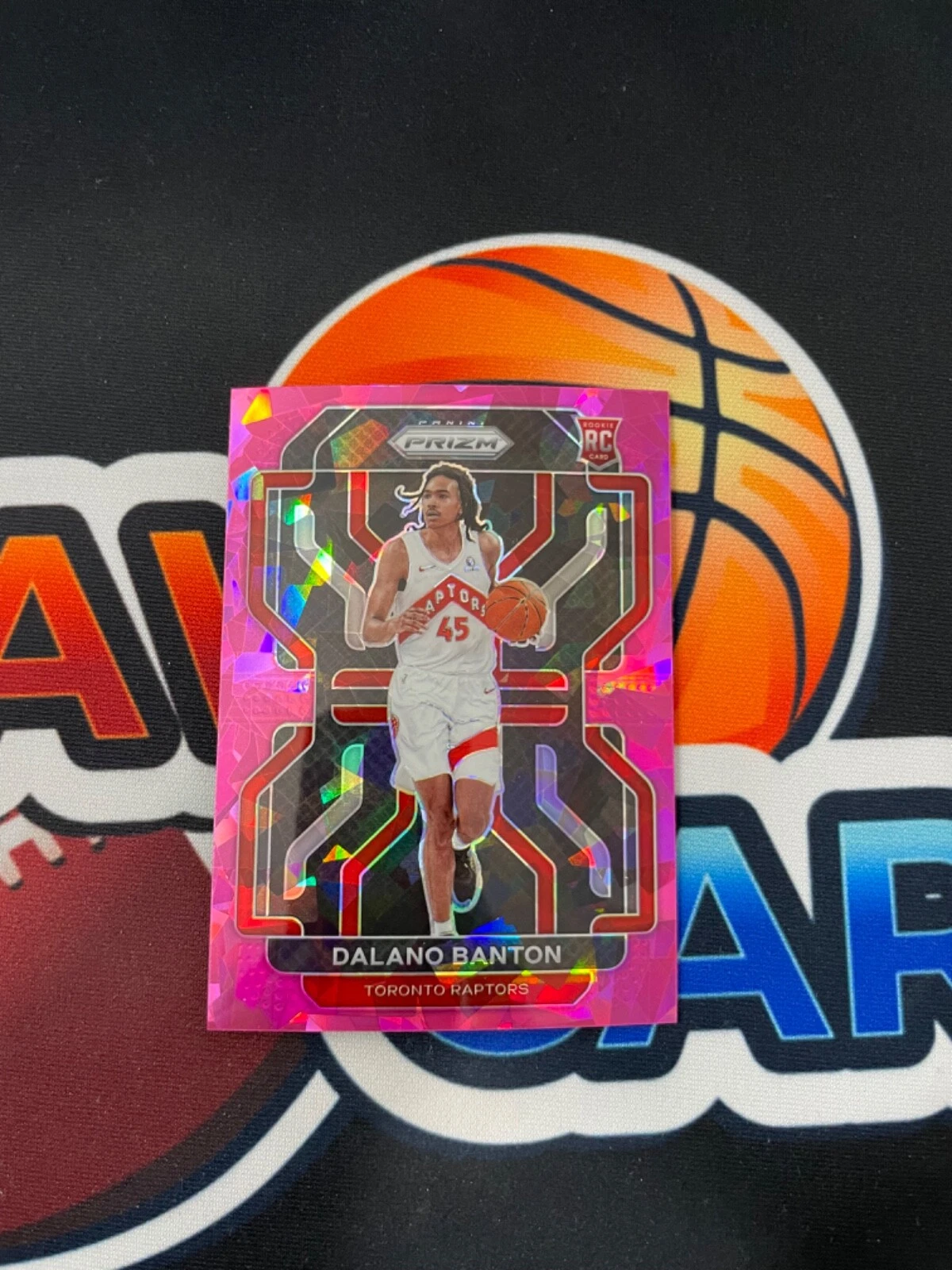 2021-22 NBA Prizm Dalano Banton Rookie RC #328 Pink Cracked Ice Prizm Raptors