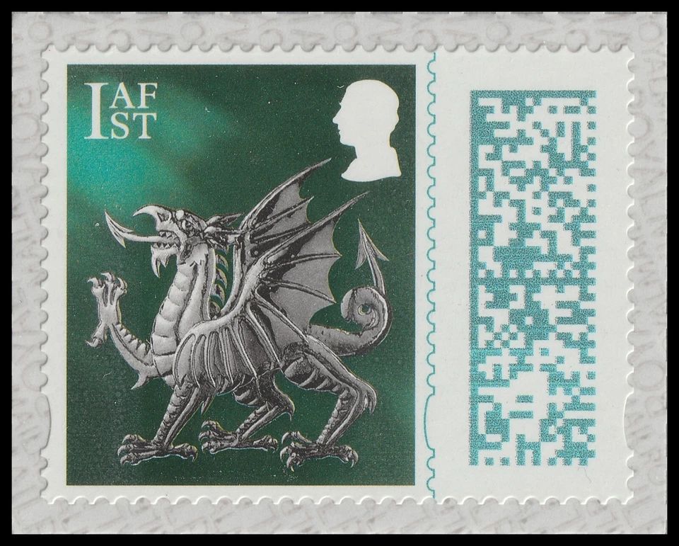 GB Country Definitive Wales Dragon 1st single MNH 2024 - Image 1 of 1