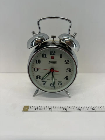 Vintage Double Bell Alarm Clock Season/Alan Roberts 1970's NOS Cover