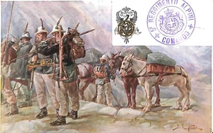 ac6978 - CARTOLINA D'EPOCA - REGGIMENTALI  - Alpini - Picture 1 of 1
