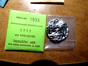 Heraldic Art Medal: "1777 VALLEY FORGE" Super Gem BU Original Packaging D8 - Picture 1 of 4