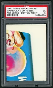 1973 Topps Wacky Packages Gadzooka Gum Puzzle / Checklist BR 1st Series PSA 5 - Bild 1 von 4