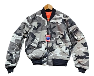 Neu SELTENE Korinthgrau schwarz Urban Camo Made in USA MA1 Flugjacke M L XL - Bild 1 von 13