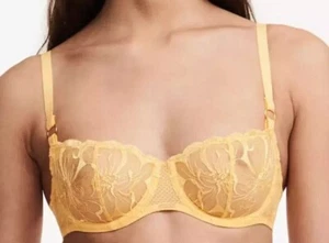New Chantelle 12M50 Fleurs Embroidered Underwire Demi Bra, Size 36C - Picture 1 of 4