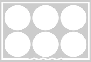 Dr. Zzeds x6 60mm/6cm LED Lichtreduzierung Elektronik weiß Vinyl Aufkleber Blende - Bild 1 von 2