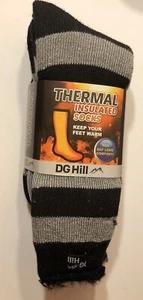 DG HILL Thermal Socks 2 Pair Men’s 9-12 Womens 10.5-13 B53 - Picture 1 of 2