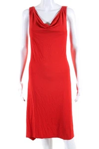 Eileen Fisher Women's Sleeveless Cowl Neck Midi Dress Orange Size M - Picture 1 of 6