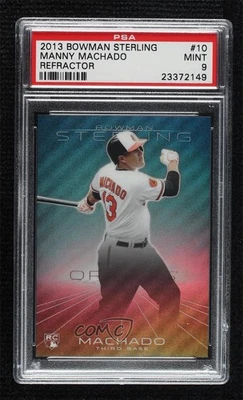 Bowman Sterling Refractor 2013/199 Manny Machado #10 PSA 9 como nuevo novato radiocontrol Foto 1 de 2